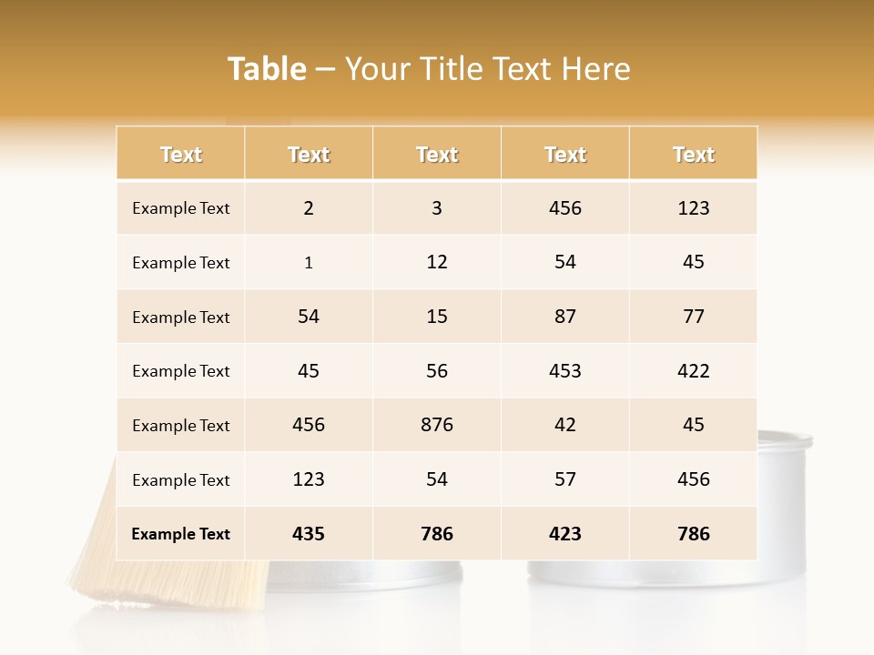 Bright Background Brush PowerPoint Template