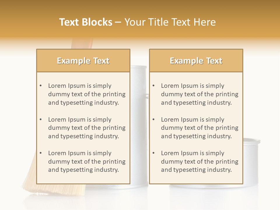 Bright Background Brush PowerPoint Template