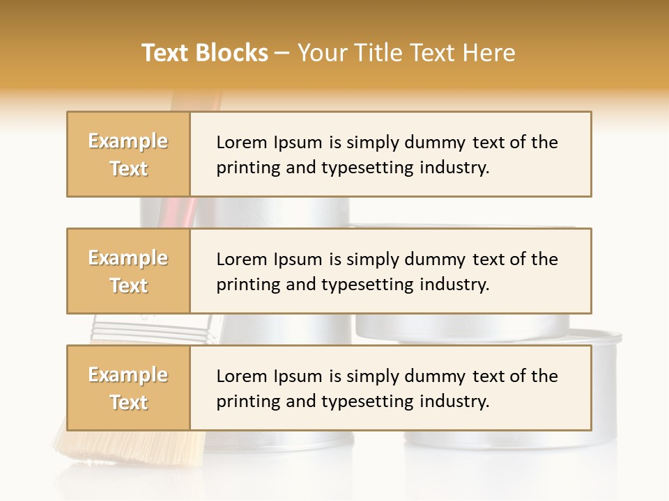 Bright Background Brush PowerPoint Template