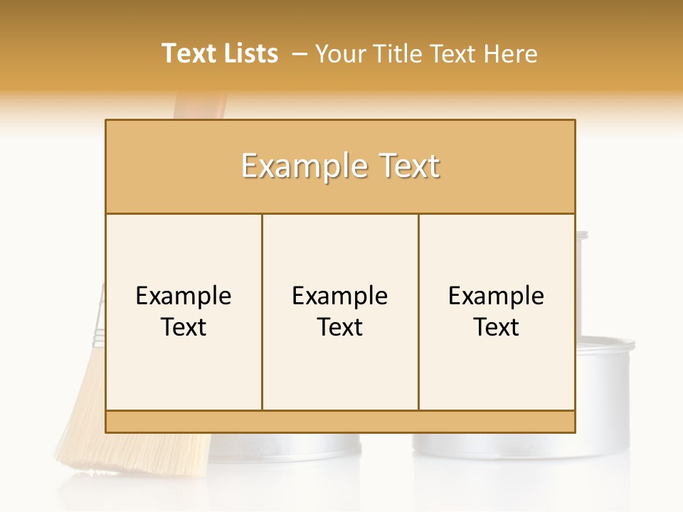 Bright Background Brush PowerPoint Template