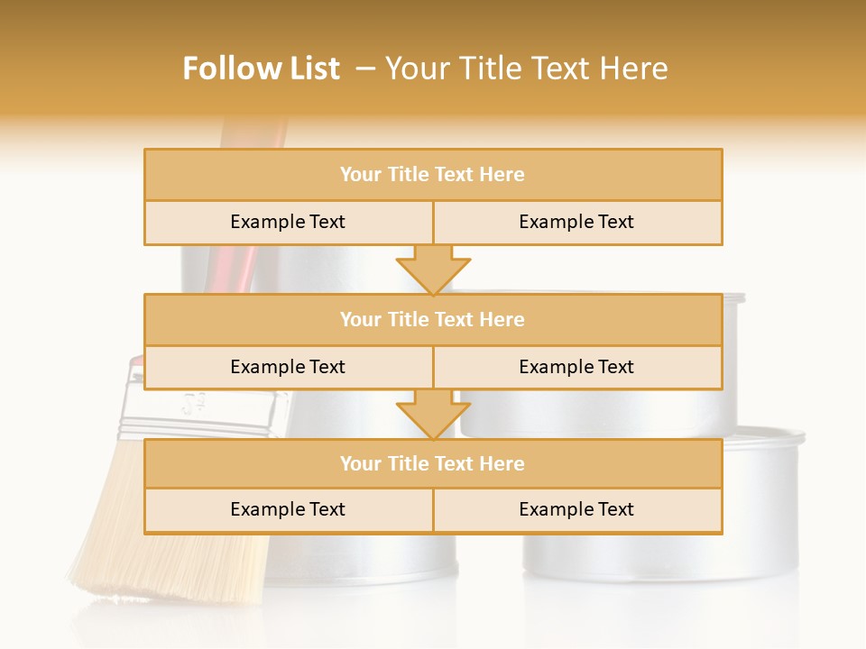 Bright Background Brush PowerPoint Template