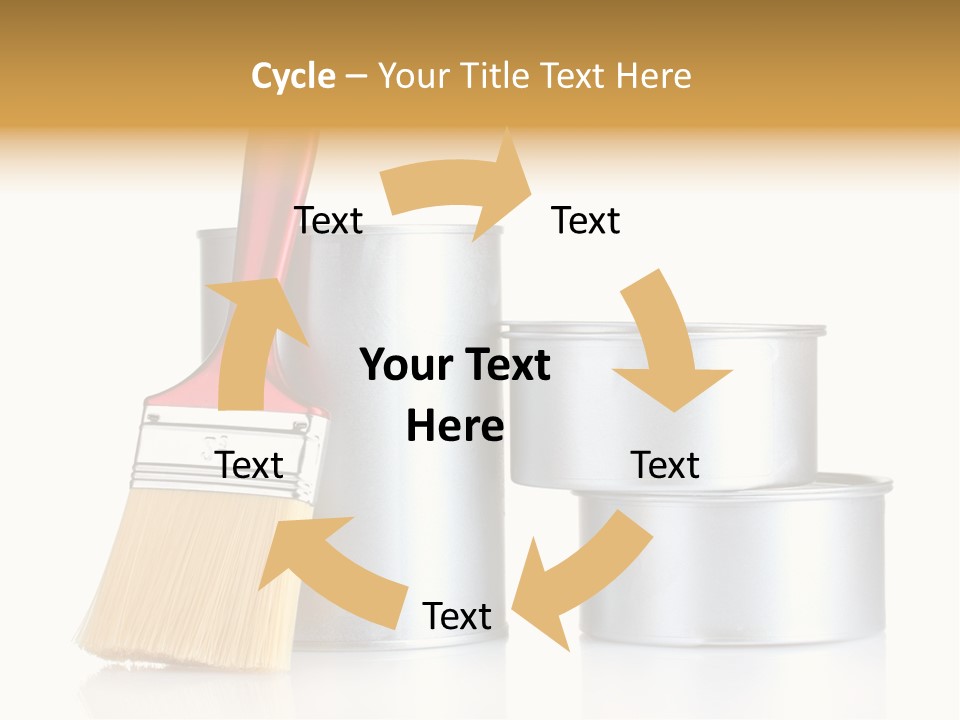 Bright Background Brush PowerPoint Template