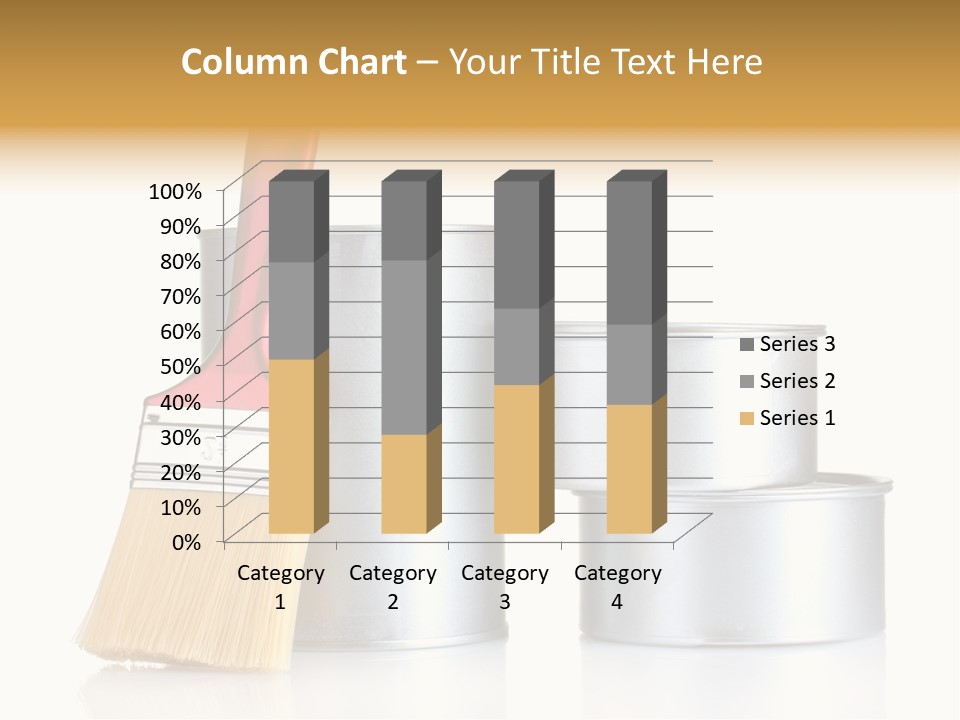 Bright Background Brush PowerPoint Template