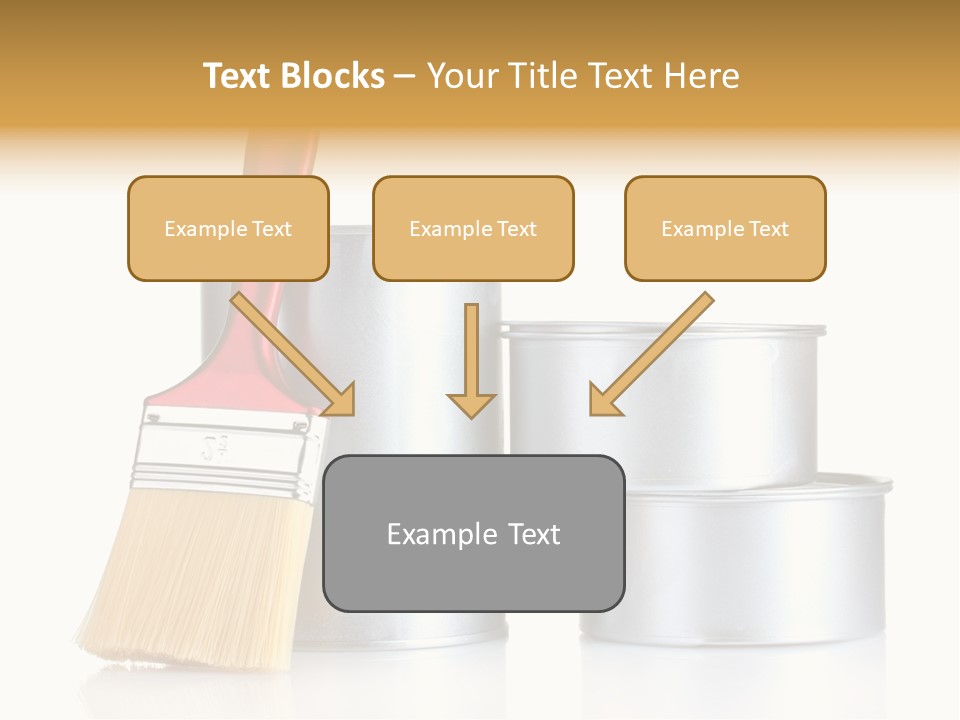 Bright Background Brush PowerPoint Template