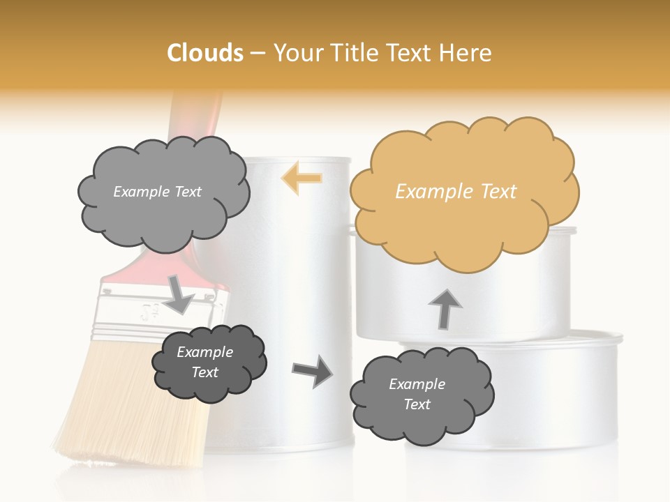 Bright Background Brush PowerPoint Template