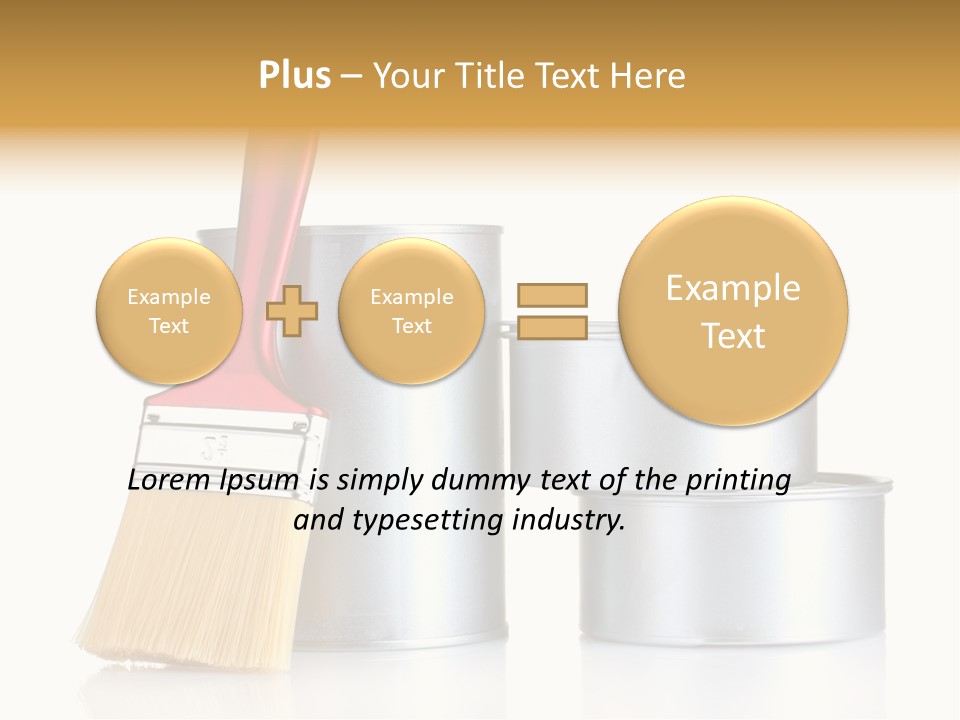 Bright Background Brush PowerPoint Template