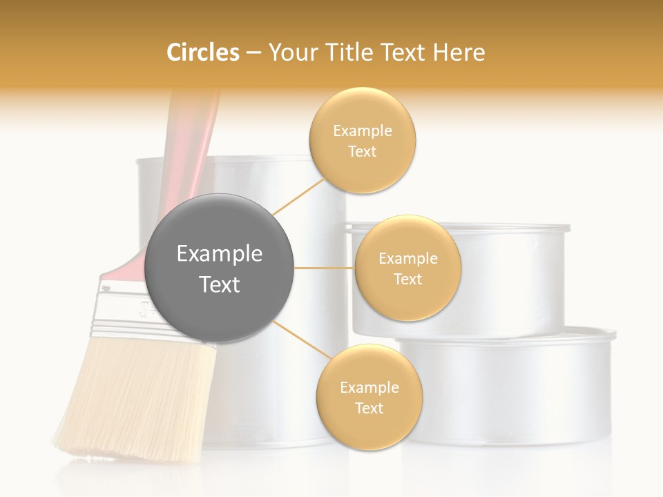 Bright Background Brush PowerPoint Template