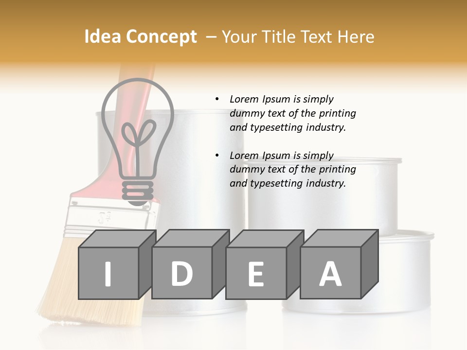 Bright Background Brush PowerPoint Template