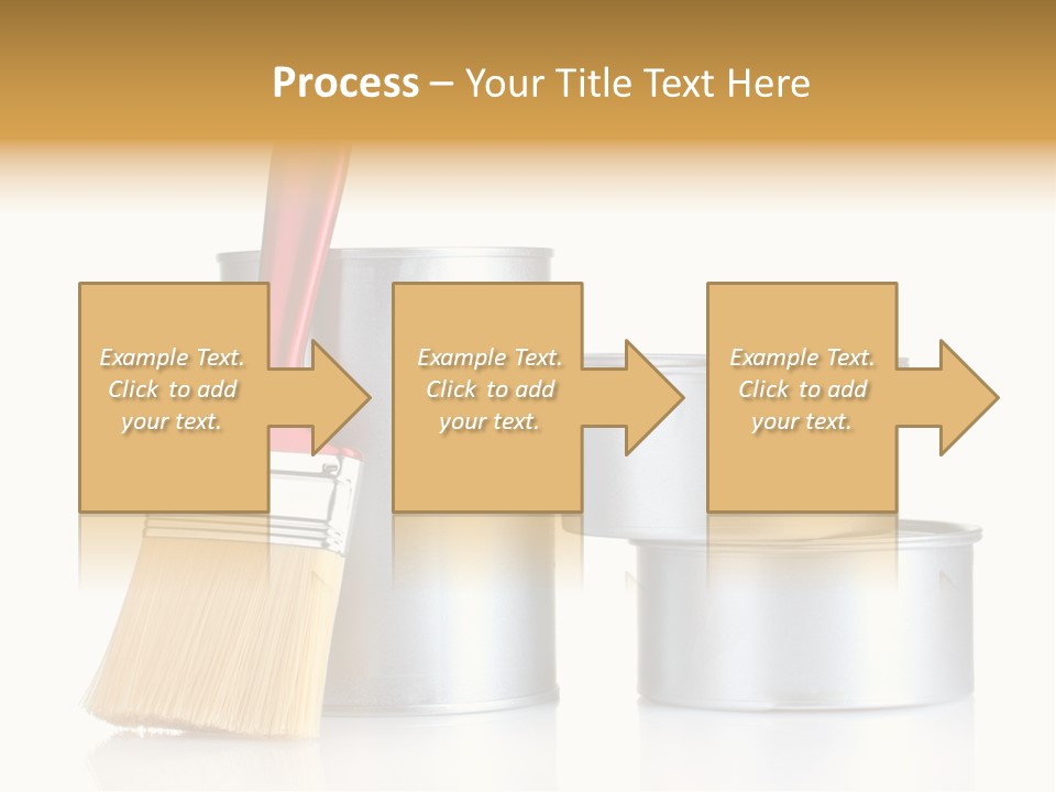 Bright Background Brush PowerPoint Template