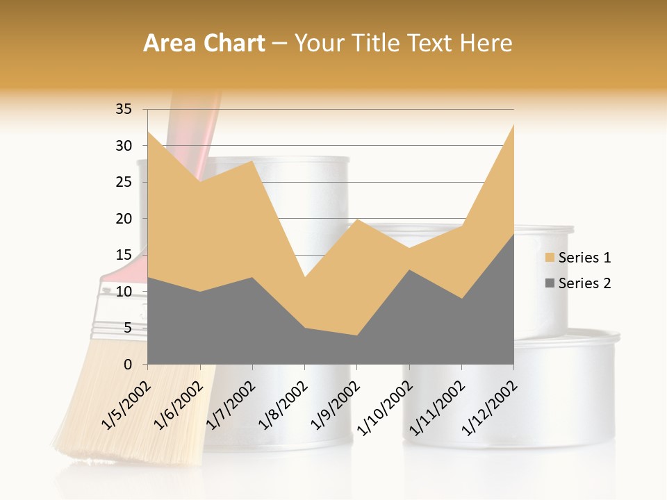 Bright Background Brush PowerPoint Template