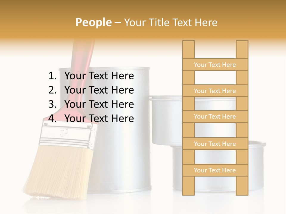 Bright Background Brush PowerPoint Template