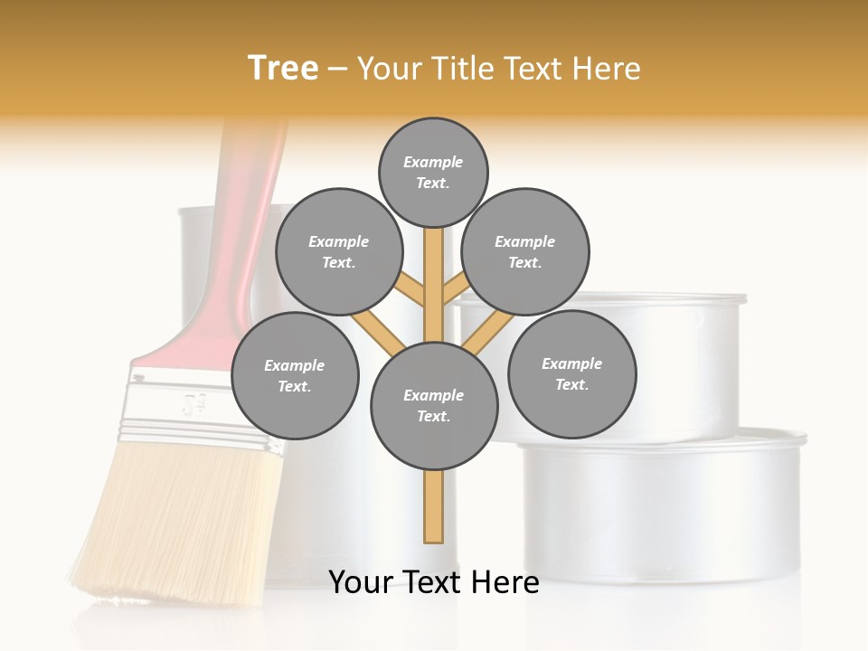 Bright Background Brush PowerPoint Template