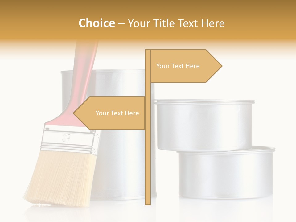 Bright Background Brush PowerPoint Template