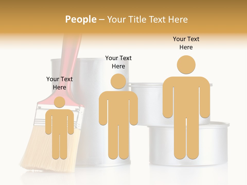 Bright Background Brush PowerPoint Template