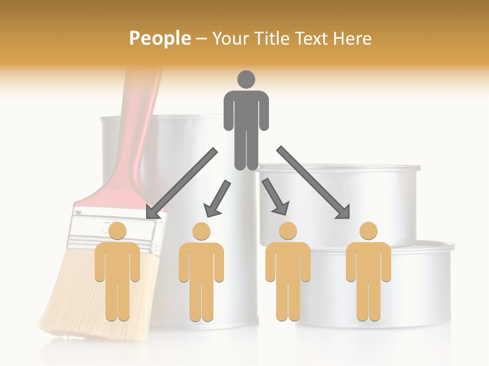 Bright Background Brush PowerPoint Template