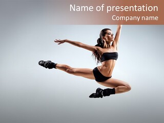 Young Gymna Tic Female PowerPoint Template