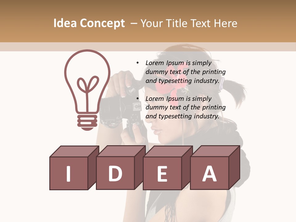 Hair Expression Journalist PowerPoint Template