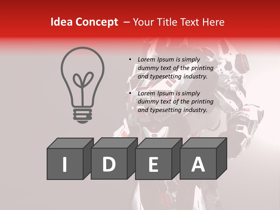 Concepts Steel Robot PowerPoint Template