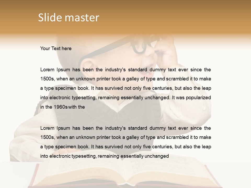 Cheerful Caucasian Smile PowerPoint Template