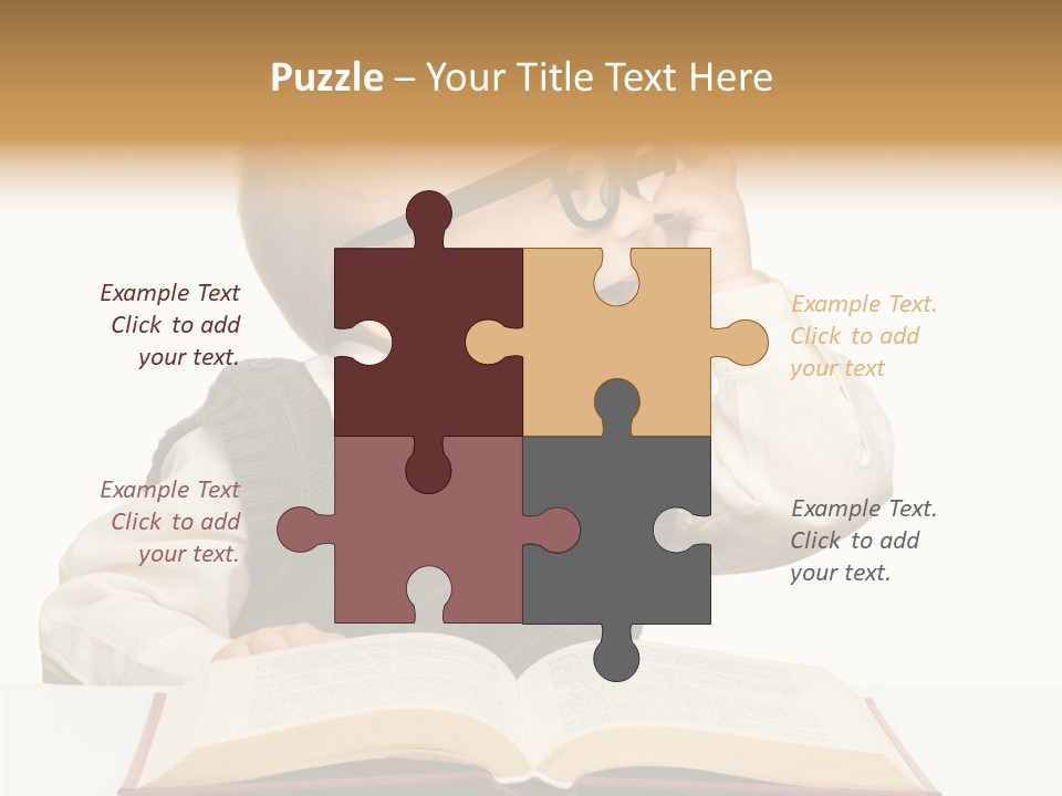 Cheerful Caucasian Smile PowerPoint Template