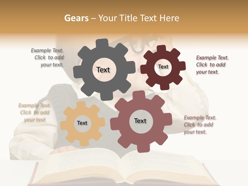 Cheerful Caucasian Smile PowerPoint Template