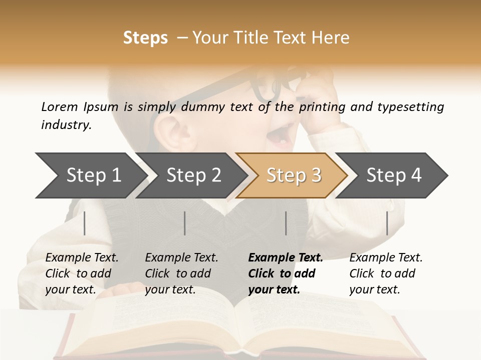 Cheerful Caucasian Smile PowerPoint Template