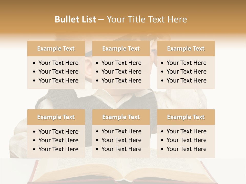 Cheerful Caucasian Smile PowerPoint Template