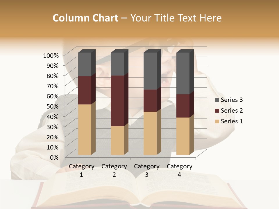 Cheerful Caucasian Smile PowerPoint Template