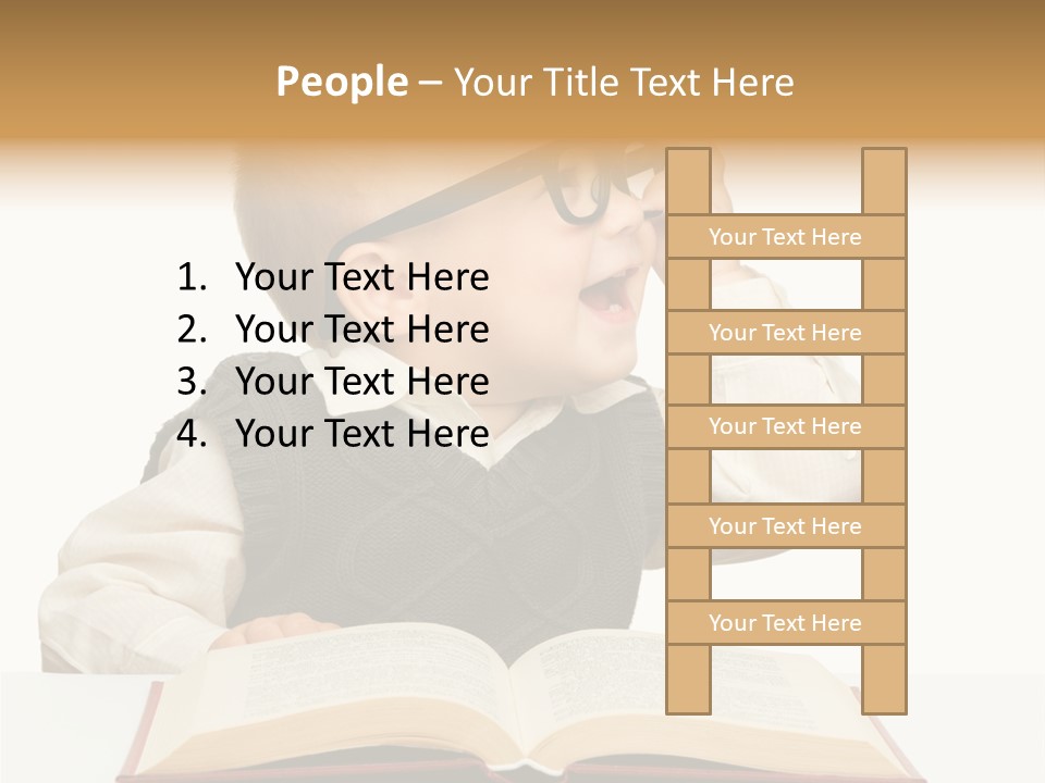 Cheerful Caucasian Smile PowerPoint Template