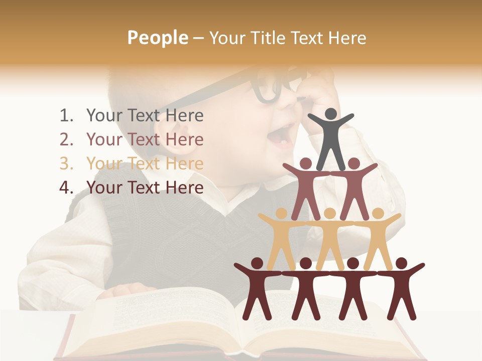 Cheerful Caucasian Smile PowerPoint Template