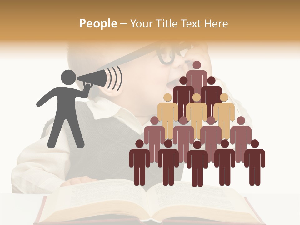 Cheerful Caucasian Smile PowerPoint Template