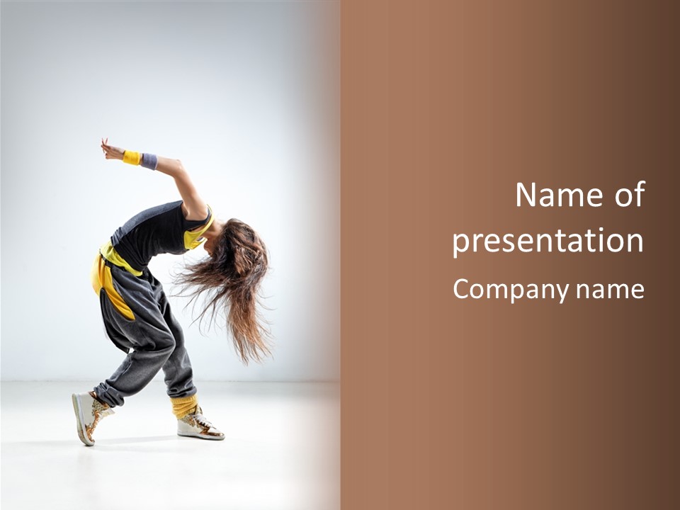 Balance Exercise Female PowerPoint Template