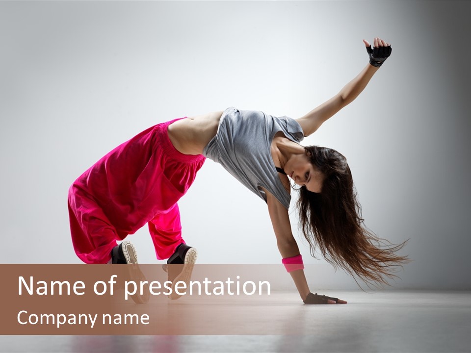 Motion Dancer Female PowerPoint Template