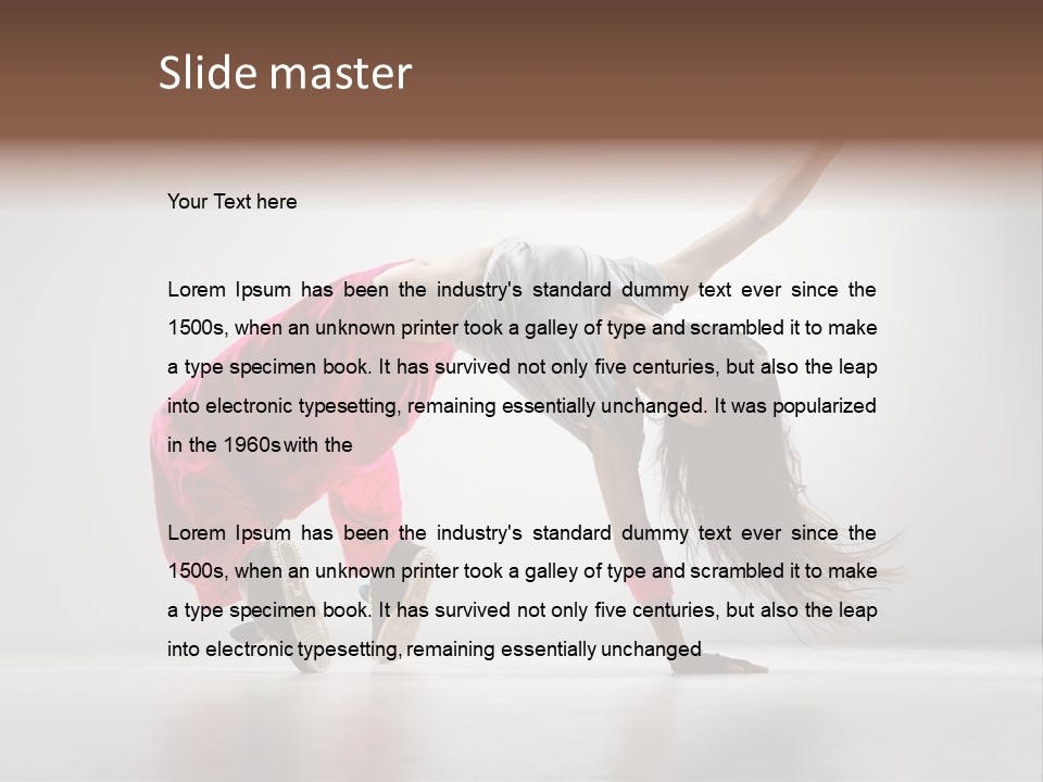 Motion Dancer Female PowerPoint Template