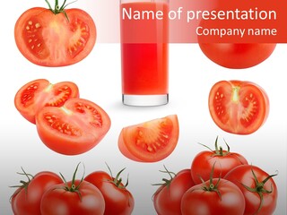 Glass Tomato Group PowerPoint Template