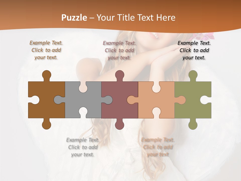 Beautiful Young Happy PowerPoint Template