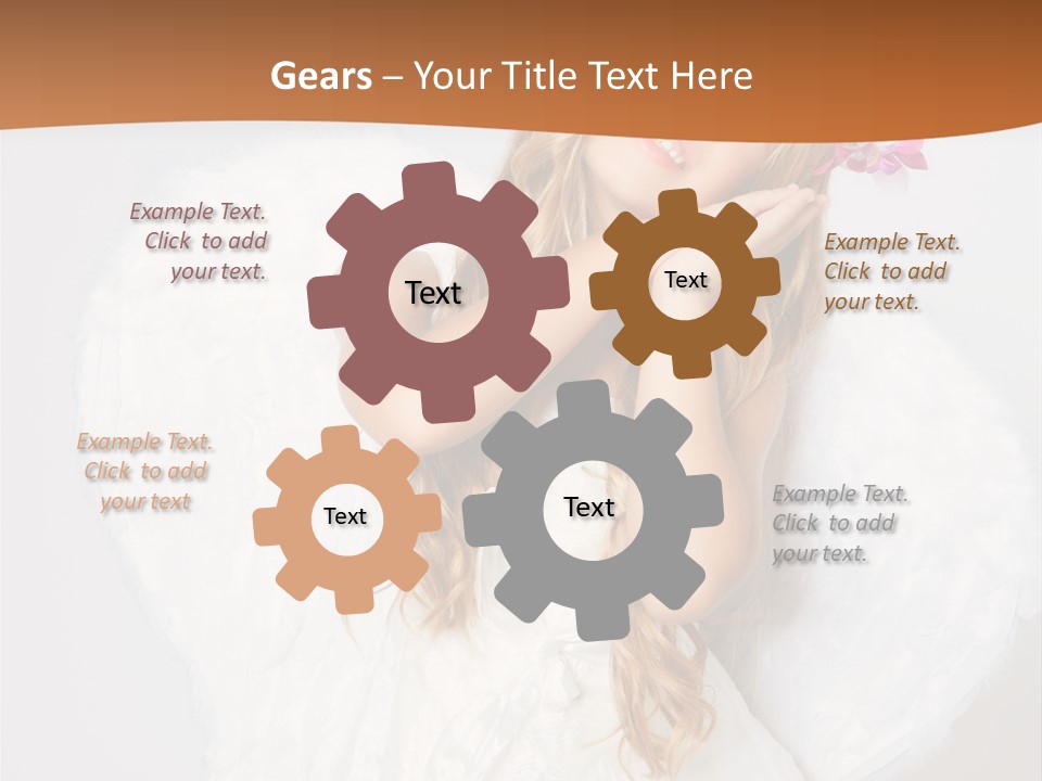 Beautiful Young Happy PowerPoint Template