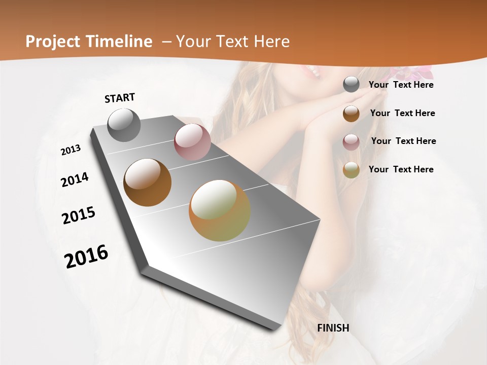 Beautiful Young Happy PowerPoint Template