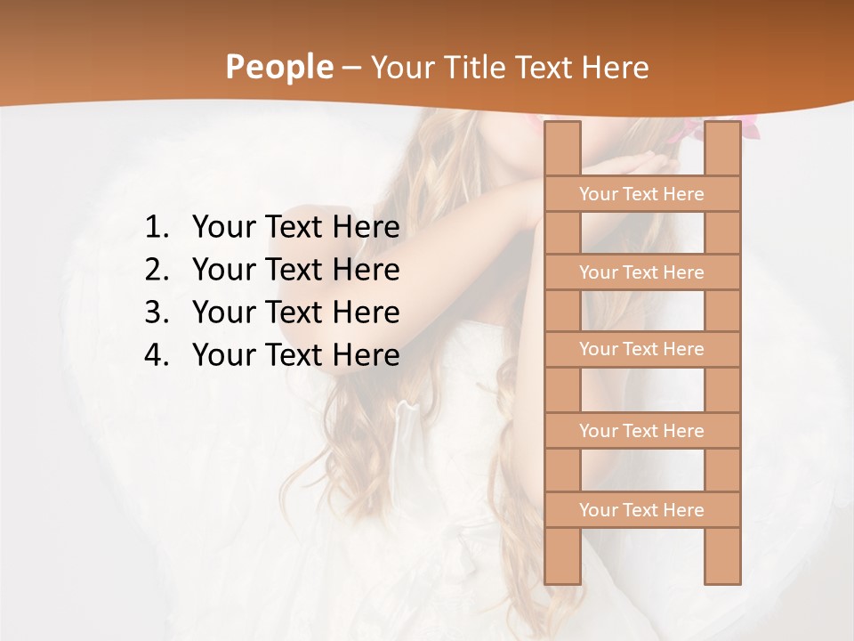 Beautiful Young Happy PowerPoint Template