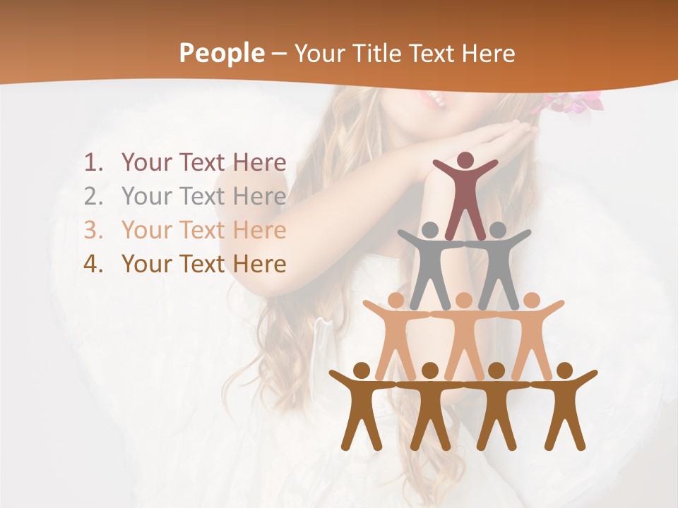 Beautiful Young Happy PowerPoint Template