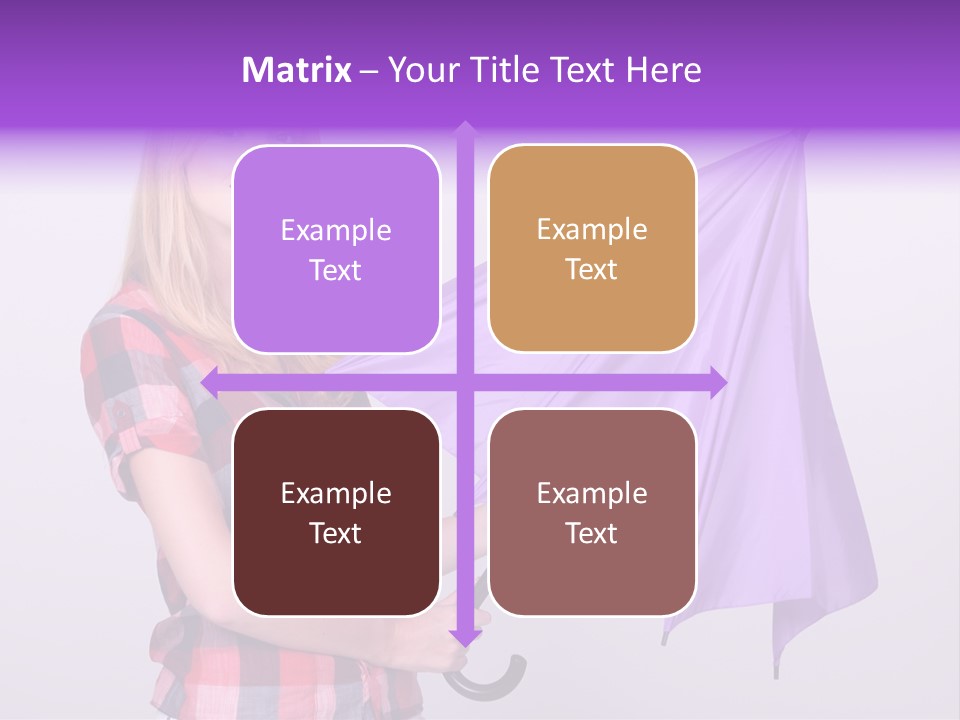 Mauve Purple Parasol PowerPoint Template