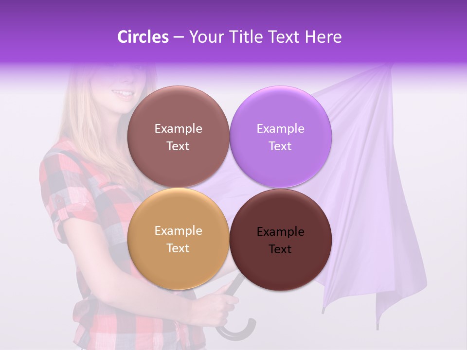 Mauve Purple Parasol PowerPoint Template