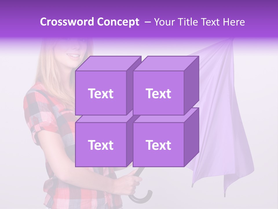 Mauve Purple Parasol PowerPoint Template