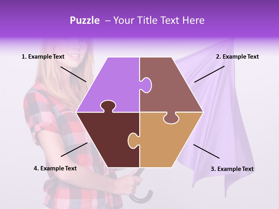 Mauve Purple Parasol PowerPoint Template