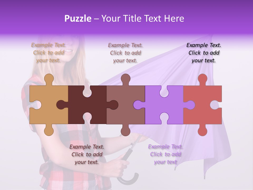 Mauve Purple Parasol PowerPoint Template