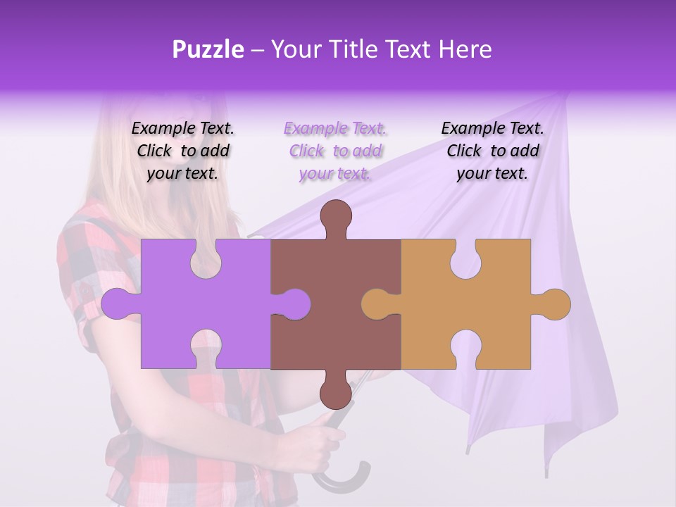 Mauve Purple Parasol PowerPoint Template
