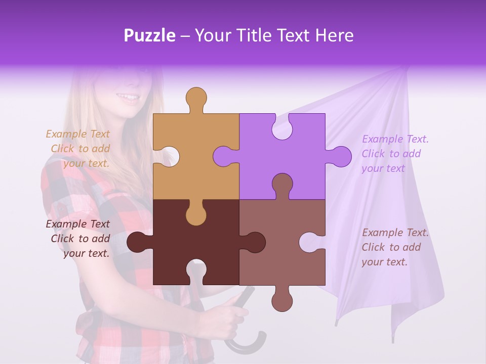 Mauve Purple Parasol PowerPoint Template