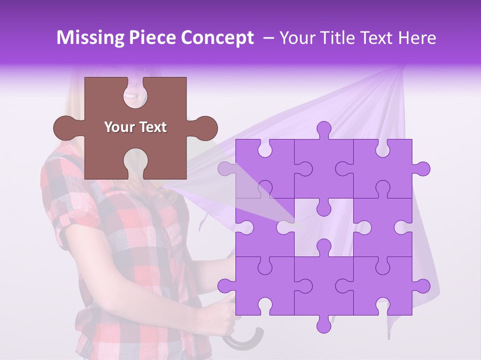 Mauve Purple Parasol PowerPoint Template