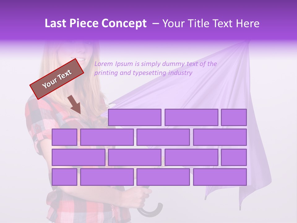 Mauve Purple Parasol PowerPoint Template