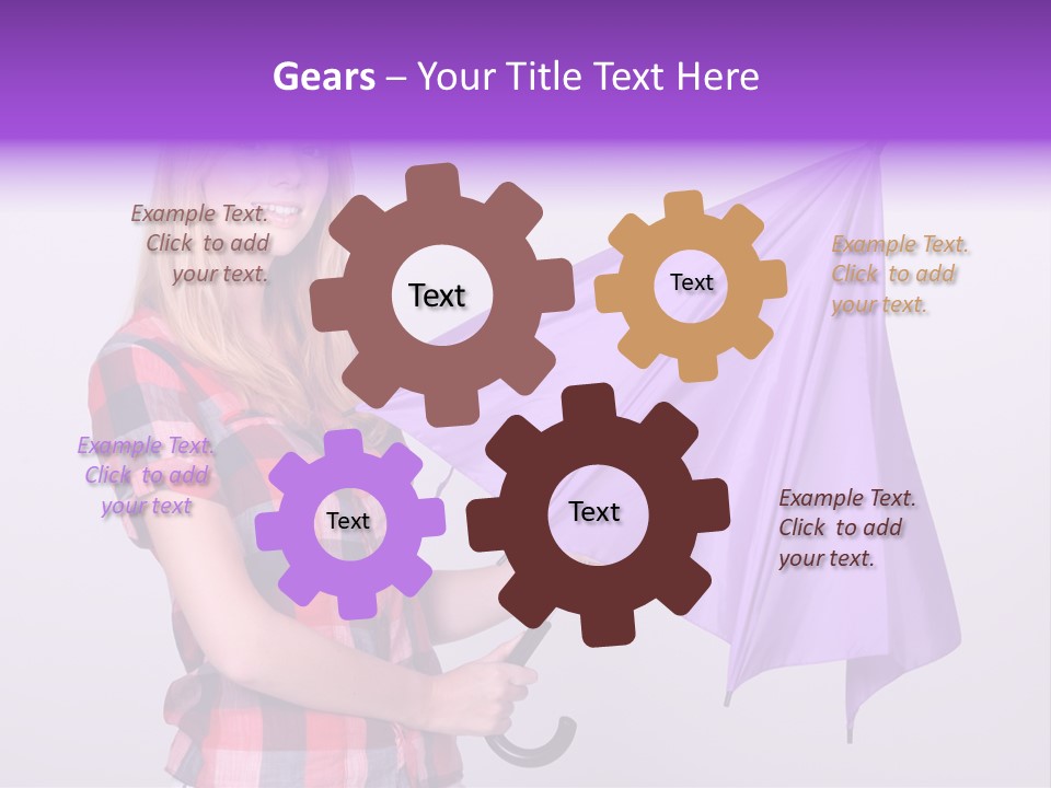Mauve Purple Parasol PowerPoint Template